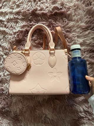 Bolso rosa bebé con monedero