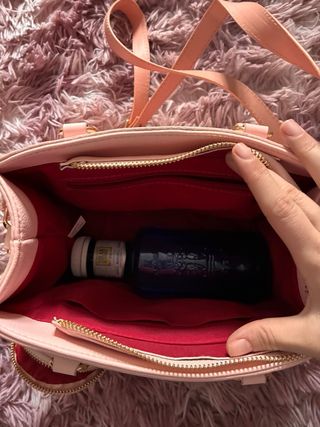 Bolso rosa bebé con monedero