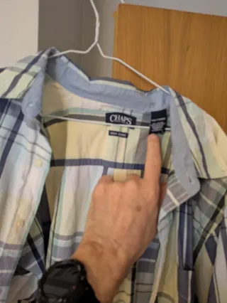 Camisa Chaps Negra Talla L