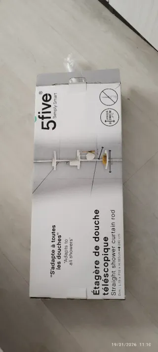 Barra estantería ducha extensible 5five