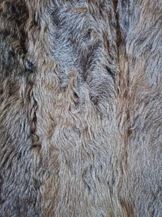 Abrigo vintage de piel natura astracán marrón