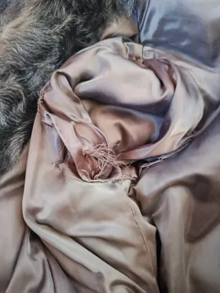 Abrigo vintage de piel natura astracán marrón