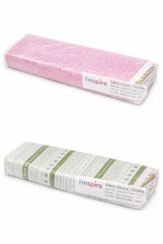 Tela Soimoi Verde y rosa 10 yardas