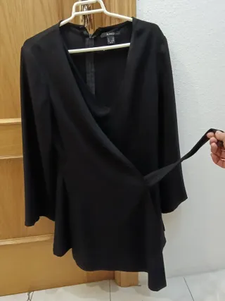 Mono corto negro Blanco Talla S