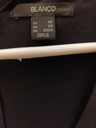 Mono corto negro Blanco Talla S