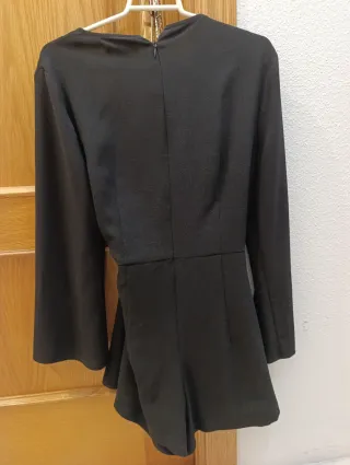 Mono corto negro Blanco Talla S