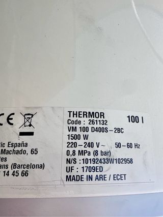 Termo eléctrico blanco