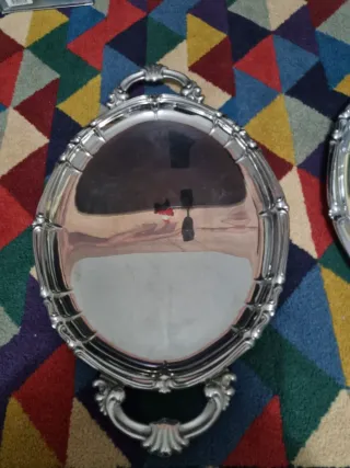 Set 3 Vassoi in acciaio inox