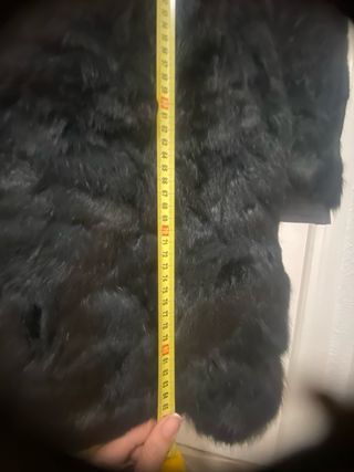 Abrigo Piel Conejo Negro Talla S.