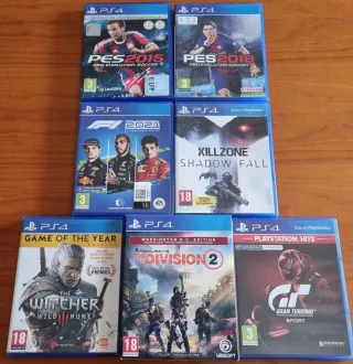 Lote 7 Juegos PS4: PES, F1, Killzone, Witcher, Div
