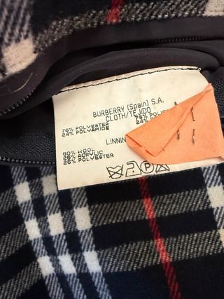 Gabardina Burberry Azul Oscuro