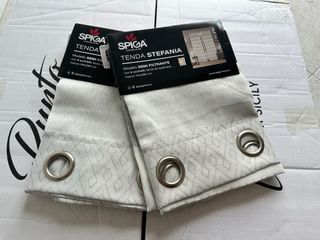 2 Tende Stefa 140x280 Semi Filtrante Grigio/Argent