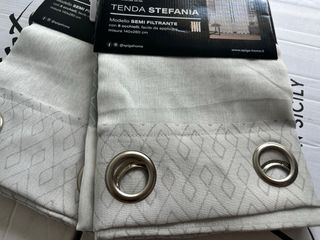 2 Tende Stefa 140x280 Semi Filtrante Grigio/Argent