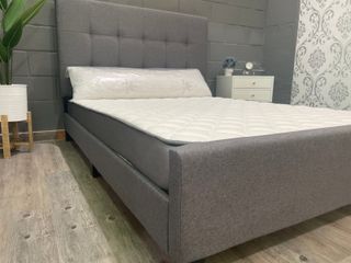 Cama Matrimonio Tapizada Gris