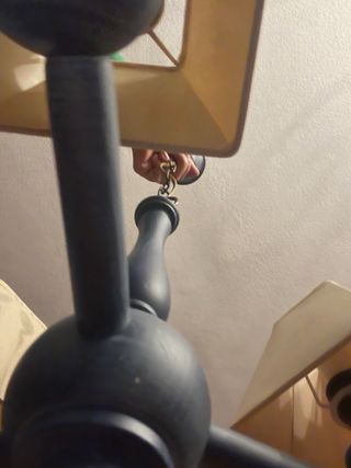 Lámpara de techo azul y beige