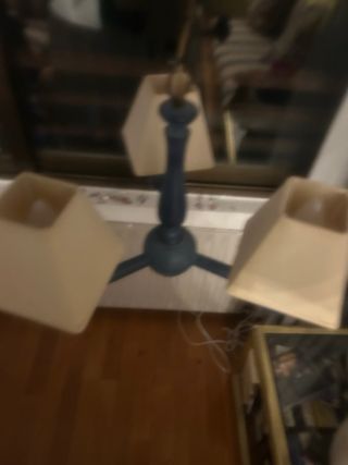 Lámpara de techo azul y beige