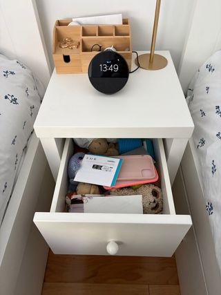 Cama nido madera blanca 90 cm y mesilla opcional