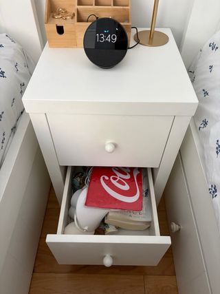 Cama nido madera blanca 90 cm y mesilla opcional