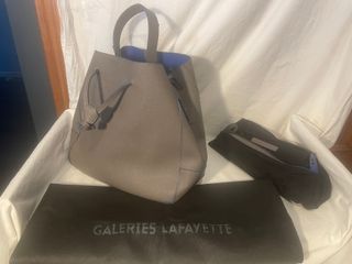 Bolso shopper Galeries Lafayette Gris/Azul