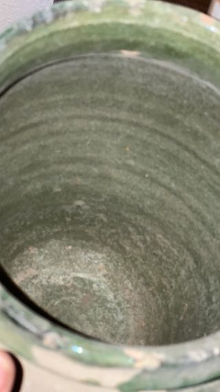 Orza antigua de barro vidriado s. XIX/XX