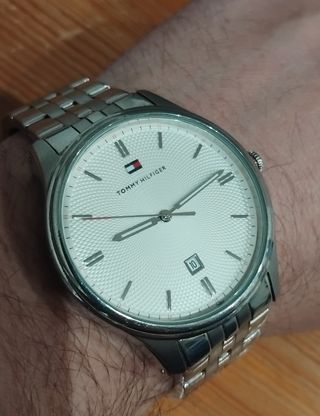 Reloj Tommy Hilfiger Plata y Blanco