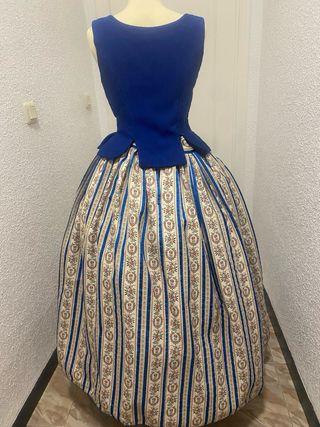 Traje Fallera/Huertana 2 Piezas Azul