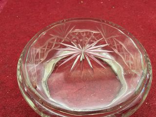 Centro de mesa cristal y plata antiguo