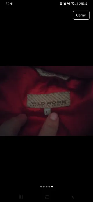 Abrigo rojo con capucha.