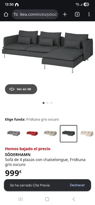 Sofá modular Ikea