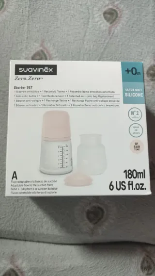 Biberón Suavinex Zero.Zero 180ml +0m