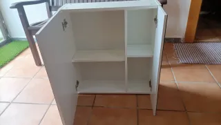 Armario de baño cristal y madera