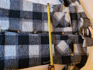 Abrigo paño cuadros talla única