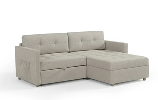 Sofá Cama Chaise Longue Reversible Beige