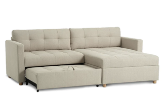 Sofá Cama Chaise Longue Reversible Beige
