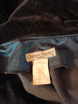 Vestido vintage fiesta azul y negro