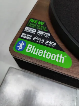 Tocadiscos Muse Bluetooth Marrón/Negro