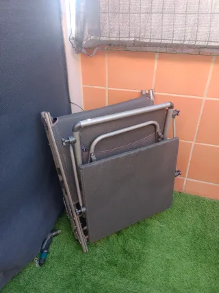 Tumbona plegable con parasol