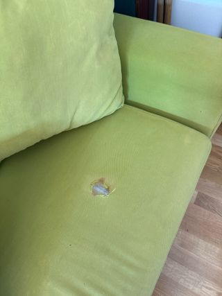 Sofá cama verde tela