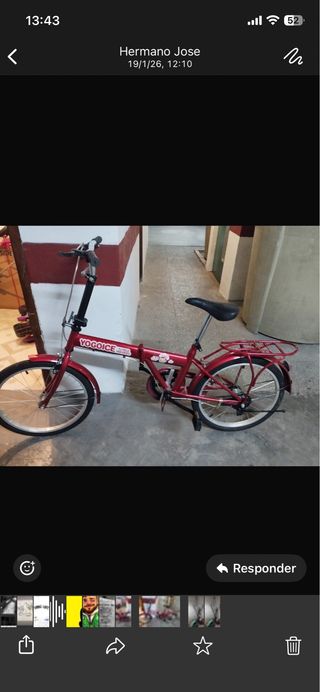Bicicleta roja poco uso