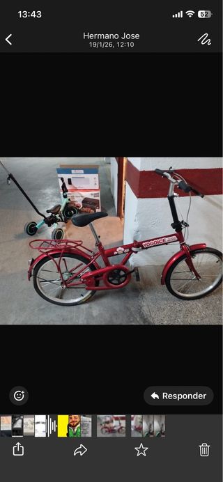 Bicicleta roja poco uso