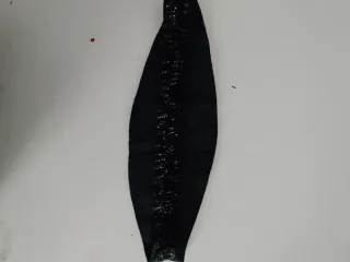 Cinturón y fular fiesta, terciopelo negro y plata