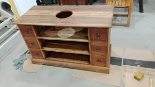Mueble de baño madera maciza