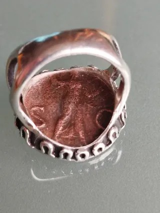 Anillo Plata de ley con Moneda Romana