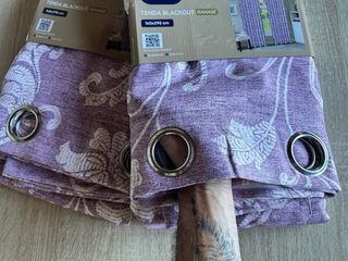 2 Tende Tessuto Blackout 140x280 Ramage Lilla