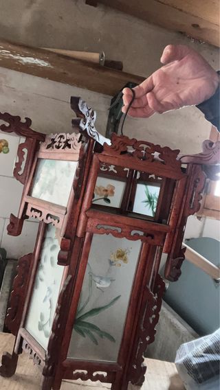 Farolillo asiático madera siglo XX