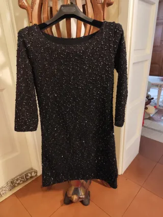 Abito donna nero con paillettes