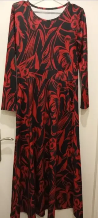 Vestido largo estampado