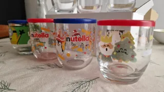 Vasos Nutella con tapa decorados