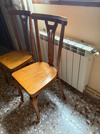 Conjunto 6 Sillas Madera Maciza Clásicas VINTAGE