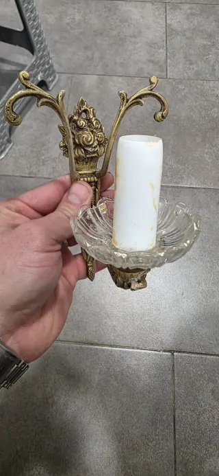 Aplique de pared bronce